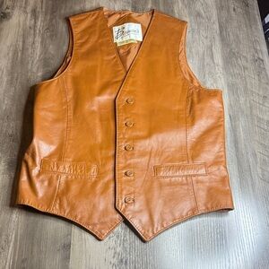 Vintage 1970’s Berman’s Brown Leather Vest